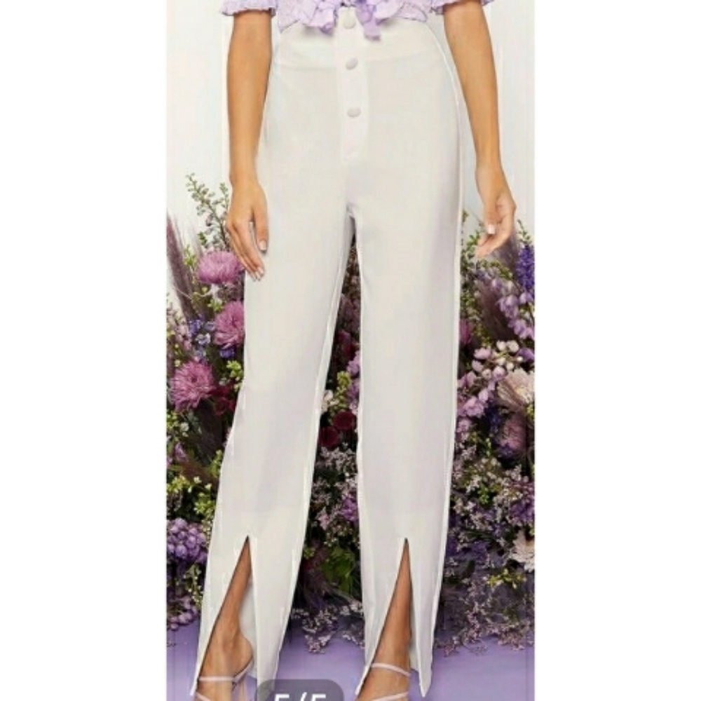 White high waist  pant